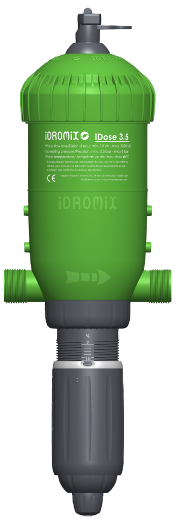 iDose 3.5 grüne wasserbetriebene Proportionaldosierpumpe von Idromix